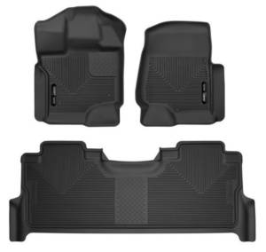 Husky Liners - Husky Liners 2017 Ford F-250 Super Duty Crew Cab X-Act Contour Black Front & Rear Floor Liners | 53388 - Image 8