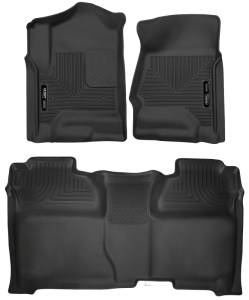 Husky Liners 14-18 Chevrolet Silverado Crew Cab X-Act Contour Front & Second Seat Floor Liners | 53908