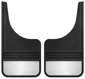 Husky Liners Universal 12in Wide Black Rubber Front Mud Flaps w/ Weight | 55001