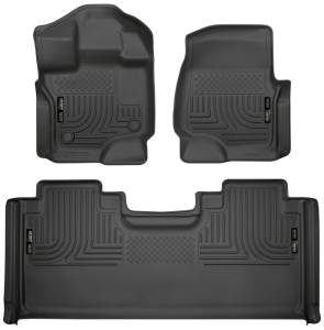 Husky Liners 15-19 F-150 SuperCab Weatherbeater Black Front & 2nd Seat Floor Liners | 94051