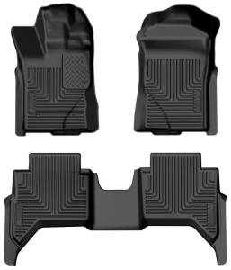 Husky Liners 2024 Ford Ranger CC/SuperCrew Weatherbeater Front & 2nd Seat Floor Liners - Black | 94171 - Image 1