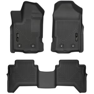 Husky Liners 2024 Toyota Tacoma CC/DC (No Hybrid) Weatherbeater Front & 2nd Seat Floor Liners - Blk | 94271 - Image 1