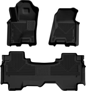 Husky Liners 2025 RAM 1500 Quad Cab Weatherbeater Front & 2nd Seat Floorliner (3pc Set) - Blk | 94571