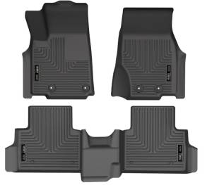 Husky Liners 21-23 Jeep Grand Cherokee L (w/2nd Rw Bnch) WeatherBeater FR+2nd Seat Floor Liner - Blk | 95141