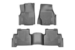 Husky Liners 2022 Jeep Grand Cherokee (New Style) Weatherbeater Black Front & 2nd Seat Floor Liner | 95411
