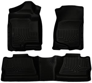 Husky Liners 07-12 Chevy Silverado/GMC Sierra Crew Cab WeatherBeater Combo Black Floor Liners | 98201