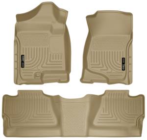 Husky Liners - Husky Liners 07-12 Chevy Silverado/GMC Sierra Crew Cab WeatherBeater Combo Tan Floor Liners | 98203 - Image 4