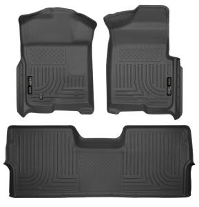 Husky Liners 09-12 Ford F-150 Super Crew Cab WeatherBeater Combo Black Floor Liners | 98331 - Image 3
