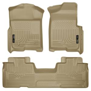 Husky Liners 09-12 Ford F-150 Super Cab WeatherBeater Combo Tan Floor Liners | 98343 - Image 4