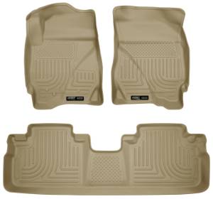 Husky Liners 09-12 Ford Escape/Mazda Tribute (Base/Hybrid) WeatherBeater Combo Tan Floor Liners | 98353 - Image 5