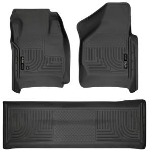 Husky Liners 08-10 Ford SD Crew Cab WeatherBeater Combo Black Floor Liners (w/o Manual Trans Case) | 98381 - Image 3