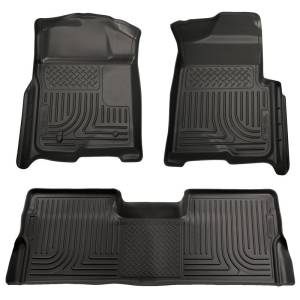 Husky Liners 08-10 Ford SD Super Cab WeatherBeater Combo Black Floor Liners (w/o Manual Trans Case) | 98391 - Image 2