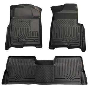 Husky Liners 08-10 Ford SD Super Cab WeatherBeater Combo Black Floor Liners (w/o Manual Trans Case) | 98391 - Image 4