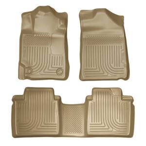 Husky Liners - Husky Liners 07-11 Toyota Camry (All) WeatherBeater Combo Tan Floor Liners (One Piece for 2nd Row) | 98513 - Image 4