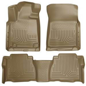 Husky Liners 2012 Toyota Tundra Double/CrewMax Cab WeatherBeater Combo Tan Floor Liners | 98583 - Image 1