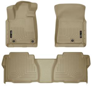 Husky Liners 2012 Toyota Tundra Double/CrewMax Cab WeatherBeater Combo Tan Floor Liners | 98583 - Image 2