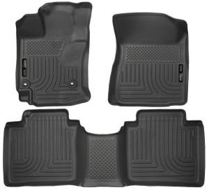 Husky Liners 15 Toyota Venza WeatherBeater Front & Second Row Tan Floor Liners Black | 98661 - Image 3