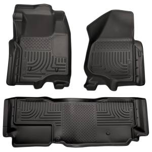 Husky Liners - Husky Liners 11-12 Ford SD Super Cab WeatherBeater Combo Black Floor Liners (w/o Manual Trans Case) | 98721 - Image 4