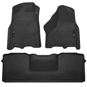 Husky Liners 10-12 Dodge Ram 2500/3500 Mega Cab WeatherBeater Combo Black Floor Liners | 99041 - Image 3