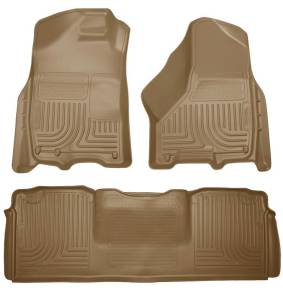 Husky Liners 10-12 Dodge Ram 2500/3500 Mega Cab WeatherBeater Combo Tan Floor Liners | 99043 - Image 2