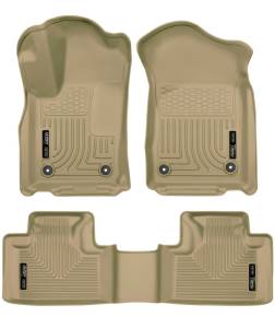 Husky Liners 16-22 Dodge Durango Weatherbeater Tan Front & 2nd Seat Floor Liners | 99153