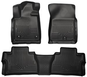Husky Liners 2014 Toyota Tundra Double Cab Pickup WeatherBeater Black Front & 2nd Seat Floor Liners | 99561