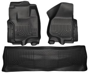 Husky Liners 2012.5 Ford SD Crew Cab WeatherBeater Combo Black Floor Liners (w/o Manual Trans Case) | 99711 - Image 2