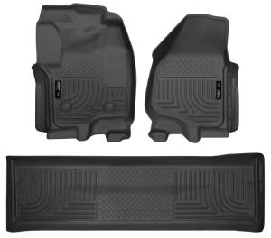 Husky Liners 2012.5 Ford SD Crew Cab WeatherBeater Combo Black Floor Liners (w/o Manual Trans Case) | 99711 - Image 5