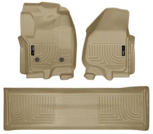 Husky Liners 2012.5 Ford SD Crew Cab WeatherBeater Combo Tan Floor Liners (w/o Manual Trans Case) | 99713 - Image 2