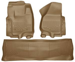 Husky Liners 2012.5 Ford SD Crew Cab WeatherBeater Combo Tan Floor Liners (w/o Manual Trans Case) | 99713 - Image 5