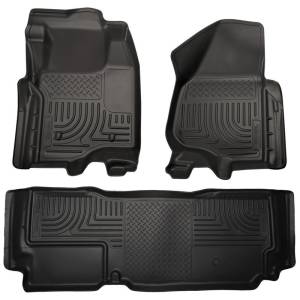 Husky Liners 2012.5 Ford SD Super Cab WeatherBeater Combo Black Floor Liners (w/o Manual Trans Case) | 99721 - Image 2