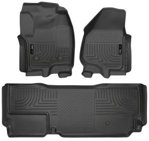 Husky Liners 2012.5 Ford SD Super Cab WeatherBeater Combo Black Floor Liners (w/o Manual Trans Case) | 99721 - Image 5