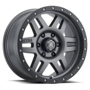 ICON Six Speed 17x8.5 6x5.5 25mm Offset 5.75in BS 108.1mm Bore Titanium Wheel | 1417858357TT