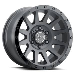 ICON Compression 17x8.5 6x135 6mm Offset 5in BS 87.1mm Bore Double Black Wheel | 2017856350DB