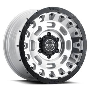 ICON Hammer Pro 17x8.5 / 5x5 / -6mm / 4.5in BS - Silver Machined | 21017857345SM - Image 1