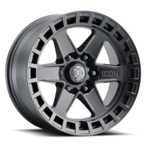 ICON Raider 17x8.5 6x135 6mm Offset 5in BS Satin Black Wheel | 3417856350SB - Image 1