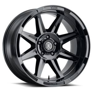 ICON Bandit 20x10 5x5 -24mm 4.5in BS 71.50mm Bore Gloss Black Wheel | 6020107345GB
