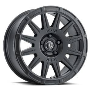 ICON Ricochet 17x8 5x108 38mm Offset 6in BS Satin Black Wheel | 7017803160SB