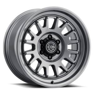 ICON Anza 17x8.5 6x5.5 0mm Offset 4.75in BS 106.1mm Hub Bore Gun Metal Wheel | 8217858347GM