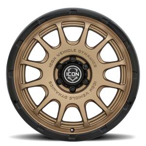 ICON Alloys Rancho 20x9 / 5x150 / 16mm / 5.625in BS Satin Bronze w/ Gloss Black Lip Wheel | 8420905556SBGB - Image 2