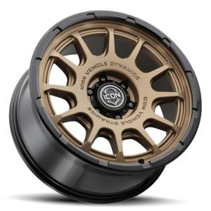 ICON Alloys Rancho 20x9 / 6x135 / 16mm / 5.625in BS Satin Bronze w/ Gloss Black Lip Wheel | 8420906356SBGB - Image 3