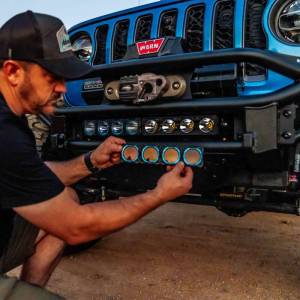 KC Hilites - KC HiLiTES FLEX ERA LED Light Bar Bezel Kit for 10in. Segments - Blue | 30580 - Image 9