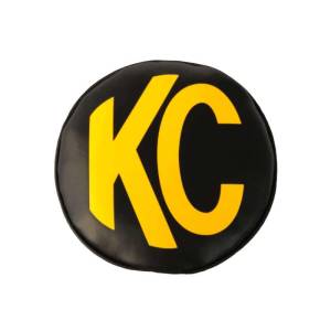 KC Hilites - KC HiLiTES 6in. Round Soft Cover (Pair) - Black w/Yellow KC Logo | 5102 - Image 2