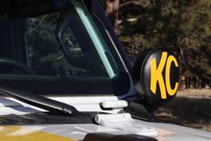 KC Hilites - KC HiLiTES 6in. Round Soft Cover (Pair) - Black w/Yellow KC Logo | 5102 - Image 11