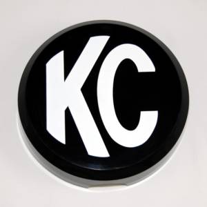 KC Hilites - KC HiLiTES 6in. Round Hard Cover for Daylighter/SlimLite/Pro-Sport (Single) - Black w/White KC Logo | 5105 - Image 1