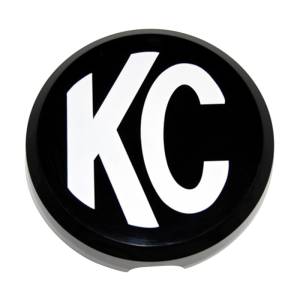 KC Hilites - KC HiLiTES 6in. Round Hard Cover for Daylighter/SlimLite/Pro-Sport (Single) - Black w/White KC Logo | 5105 - Image 2