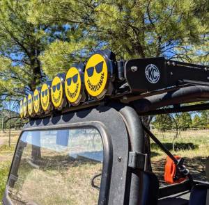 KC Hilites - KC HiLiTES 6in. Hard Cover for Gravity Pro6 LED Lights (Single) - Smiley Face- Yellow/Black KC Logo | 5114 - Image 3