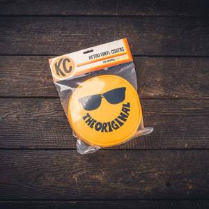 KC Hilites - KC HiLiTES Retro 6in Round Yellow Vinyl Light Cover w/ Black KC Sunglasses Logo | 5205 - Image 2