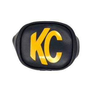 KC Hilites - KC HiLiTES 3in. Rectangle Soft Cover (Pair) - Black w/Yellow KC Logo | 5303 - Image 2