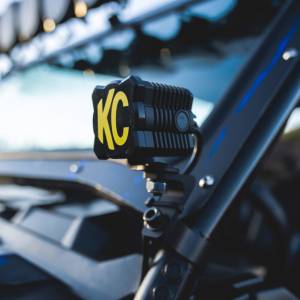 KC Hilites - KC HiLiTES FLEX ERA 1 Single Light Cover ONLY (Black/Yellow KC Logo) | 5328 - Image 4